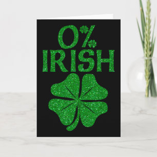 Carte Trèfle irlandais chanceux à 0% Saint-Patrick heure