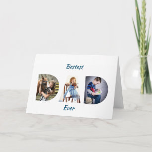Carte Trendy DAD Transparent Meilleur Papa Jamais 3 Phot