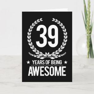 Carte trente-neuvième Anniversaire (39 ans d'être