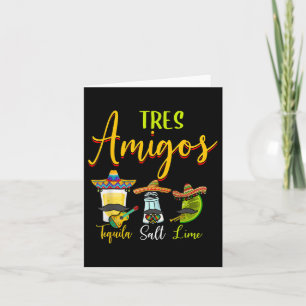 Carte Tres Amigos Tequila Salt Lime Cinco De Mayo