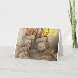 CARTE TRÈS "HUMOUR" BUNNIES SOUHAITENT QUE VOUS SOYEZ HE