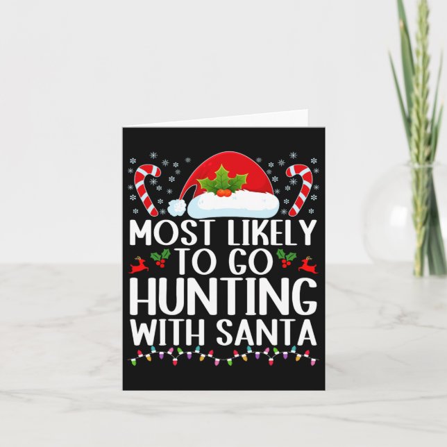 Carte Très Probable De Chasse Avec Père Noël Hunt Christ (Devant)