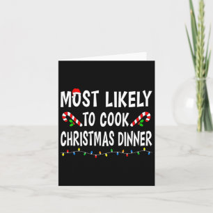 Carte Très Probable De Cuisiner Le Dîner De Noël Famille