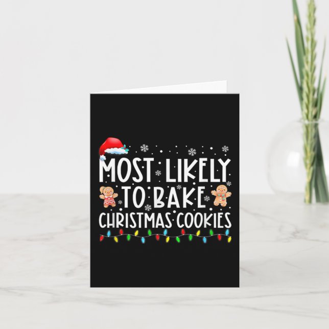 Carte Très Probable De Faire Cuire Des Cookies De Noël F (Devant)