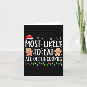 Carte Très Probable De Manger Tous Les Cookies De Noël F