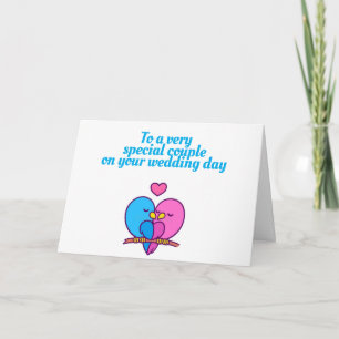 CARTE **TRÈS SPÉCIAUX AMATEURS** LE **JOUR DU MARIAGE" 
