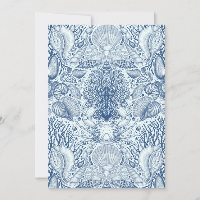 Carte Trésors de plage en bleu (Devant)