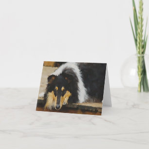 Carte Tri Color Rough Collie Gifts Art