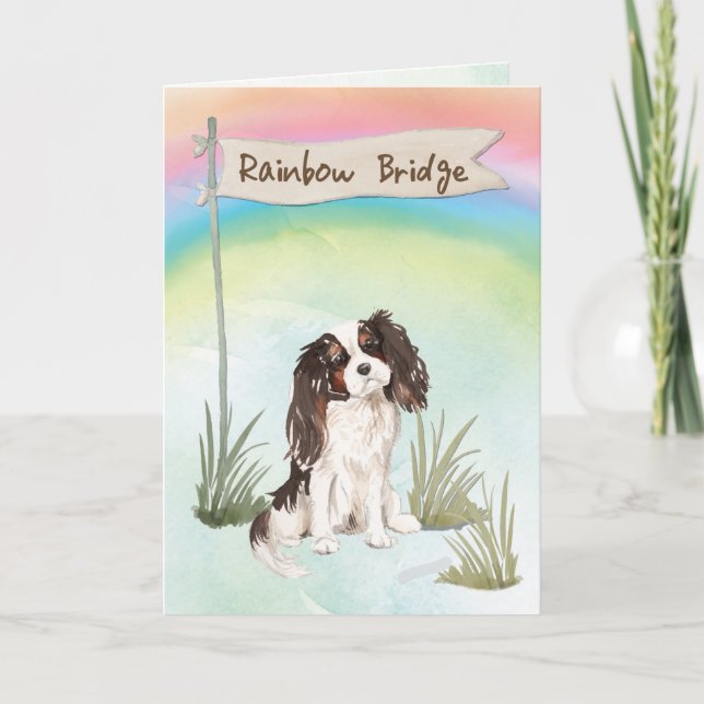 Carte Tri colour King Charles Spaniel Pet Sympathy (Devant)