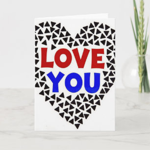 Carte Triangle Simple Je T'Aime
