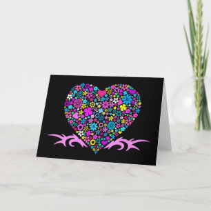 Carte tribale de Saint-Valentin de mosaïque