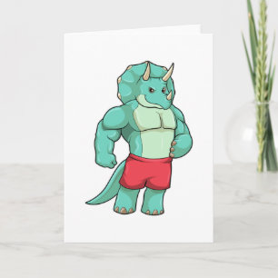 Carte Triceratops culturiste à Bodybuilding