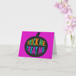 Carte Trick Me Traite, Halloween Multi-Couleur