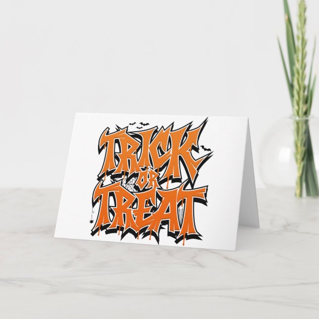 Carte Trick Or Treat Graffiti (Devant)