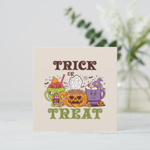Carte Trick Or Treat – Une délicieuse préparation de caf