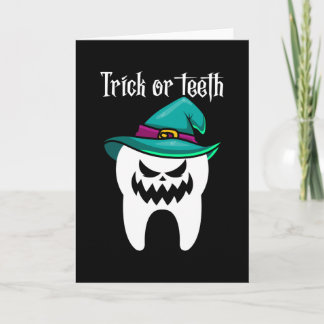 Carte Trick ou dents Dentiste Dental Dental Halloween Ca
