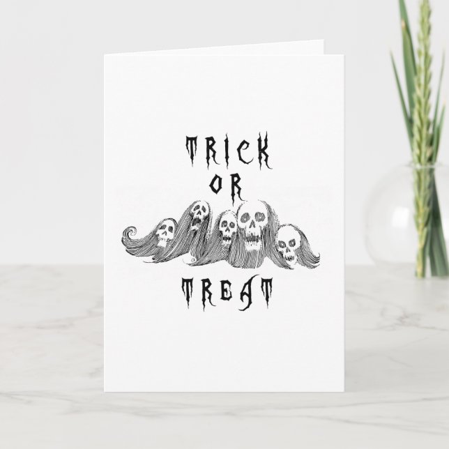 Carte Trick ou traitement des sorcières d'Halloween (Devant)