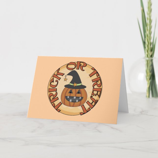 Carte Trick ou Treat Tshirts et cadeaux (Devant)