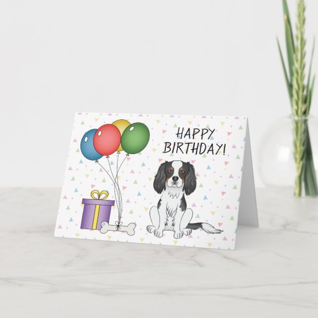 Carte Tricolor Cavalier King Charles Spaniel - Anniversa (Devant)