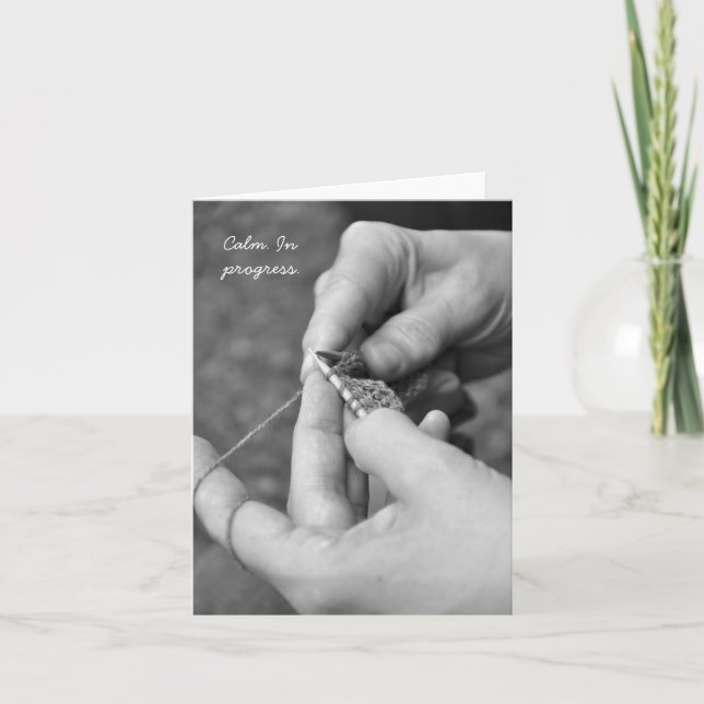Carte tricot - Calme. En cours. (Devant)