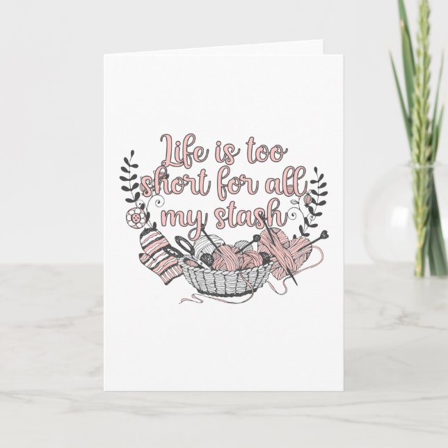 Carte Tricot en écharpe Crochet Fil Laine (Devant)