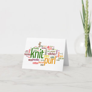 Carte Tricot Lexicon - mots pour tricoter!  Allez !