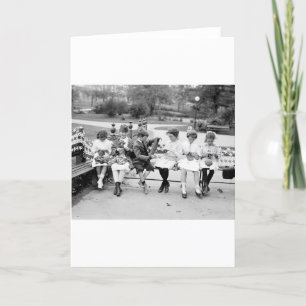 Carte Tricot patriotique Bee, début des années 1900