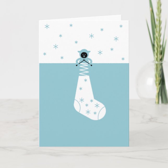 Carte Tricot Sheep Holiday (Devant)