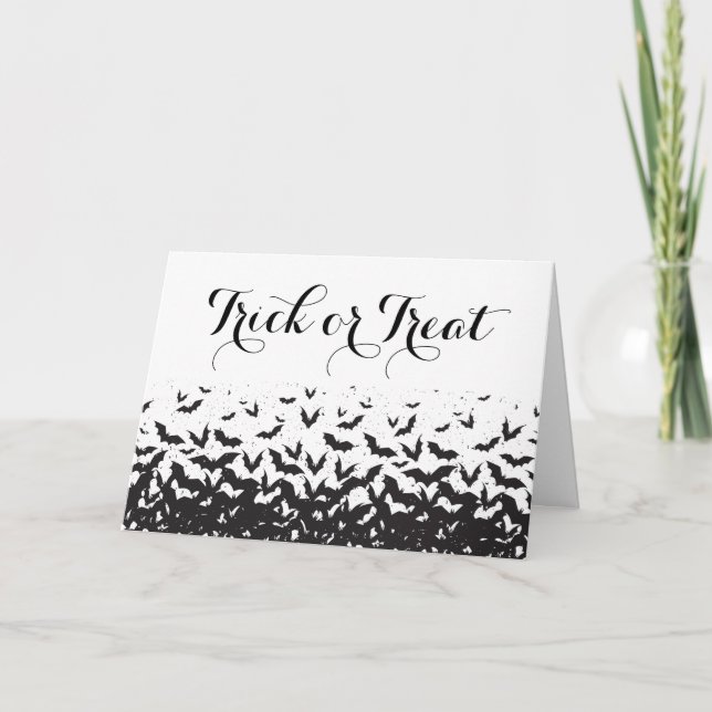 Carte Tricoter ou traiter Halloween (Devant)