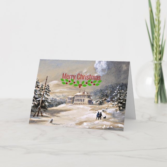 Carte Trinity Bay, Terre-Neuve, vœux de Noël (Devant)