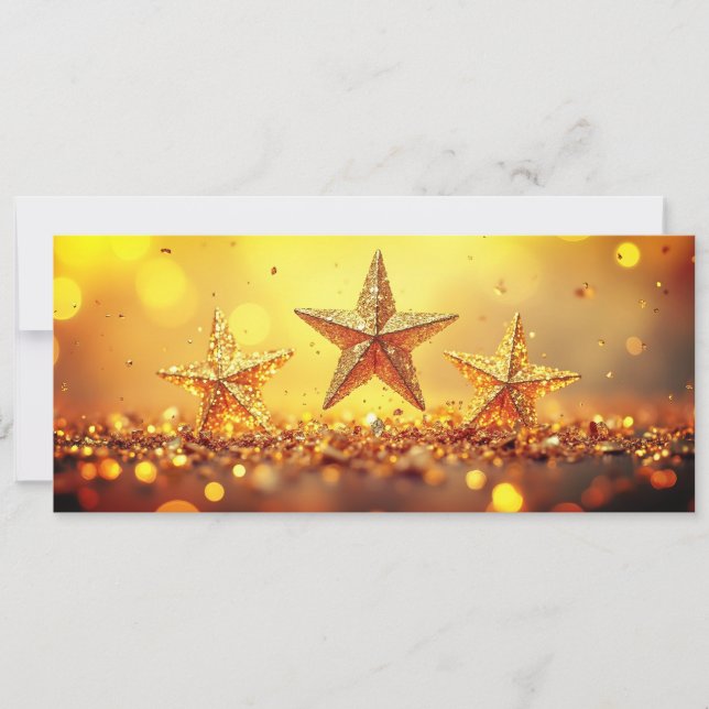 Carte Trio d'étoiles dorées  (Devant)