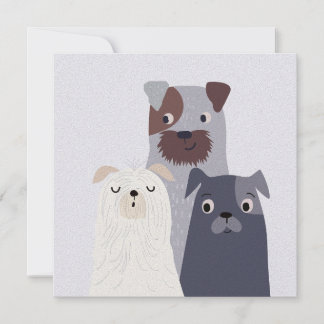 Carte Trio Whimsical de chiens