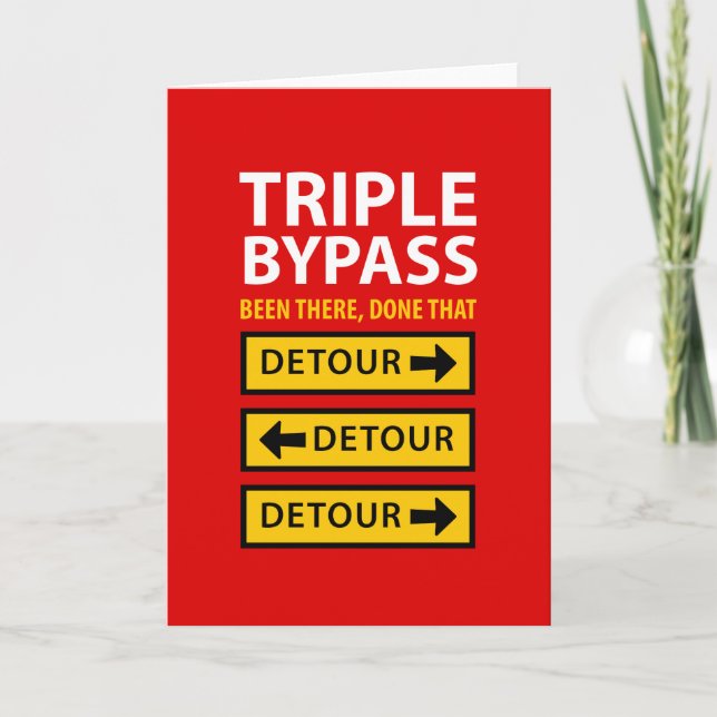 Carte Triple Contour Survivant Funny Get Well Card (Devant)
