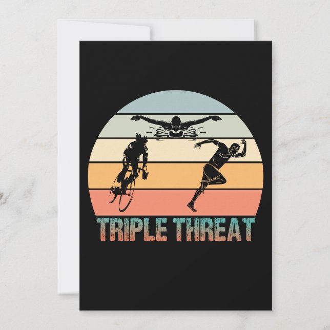 Carte Triple Menace - Coucher de soleil de triathlon (Devant)