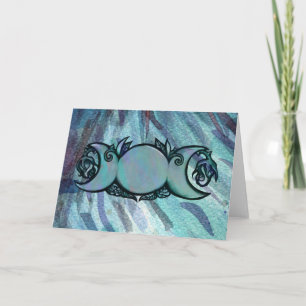 Carte Triple Moon Goddess Gaia Art Sorcière verte