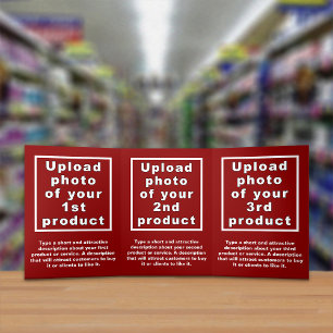 Carte triple rouge pour les produits d'affaires