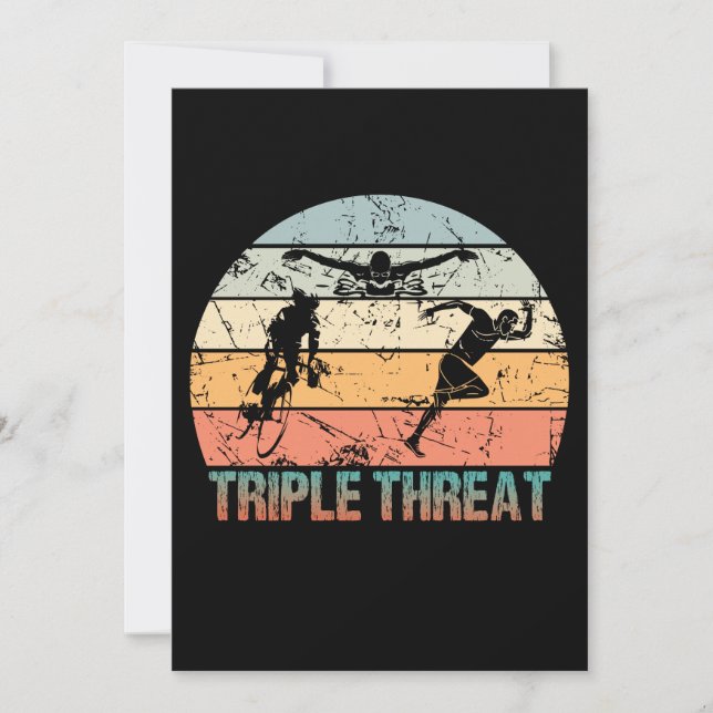 Carte Triple Threat - Triathlon Athlete (Devant)