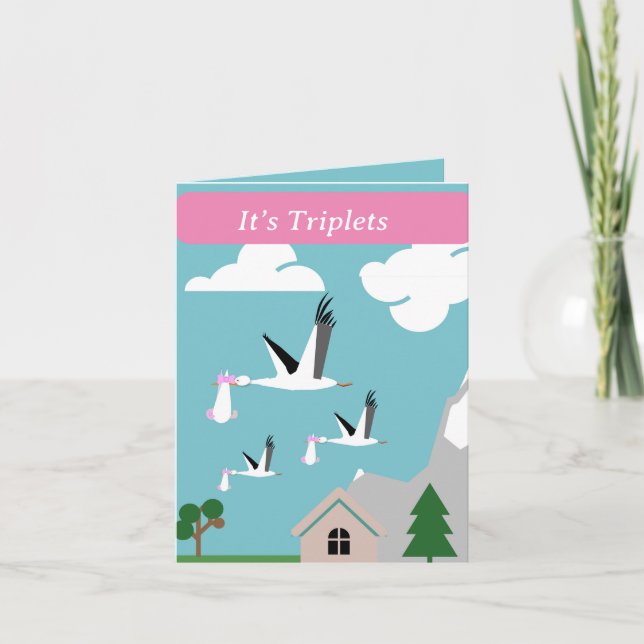 Carte Triplet Girls Editable (Devant)