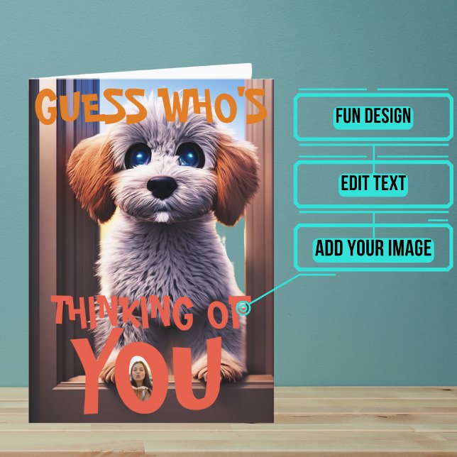 Carte Triste Chiot de penser de vous (Sending a "thinking of you" card is one of the most thoughtful messages you can send.)