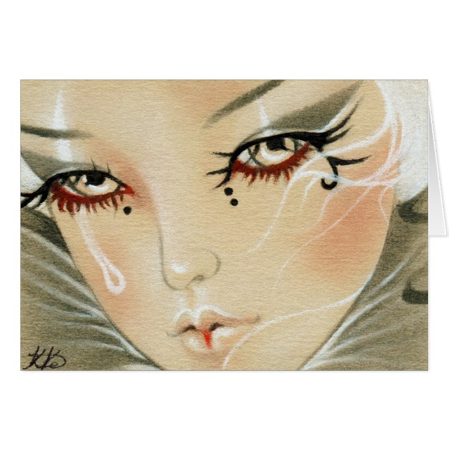 Carte triste de larme de farceur (Devant horizontal)