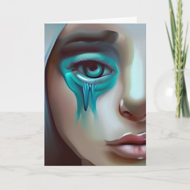 Carte Triste face, soutien à un ami (Devant)