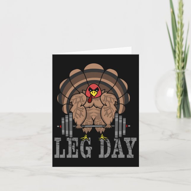 Carte Triste mort Turquie Thanksgiving Leg Day Dead (Devant)