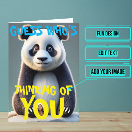 Carte Triste Panda pense à toi