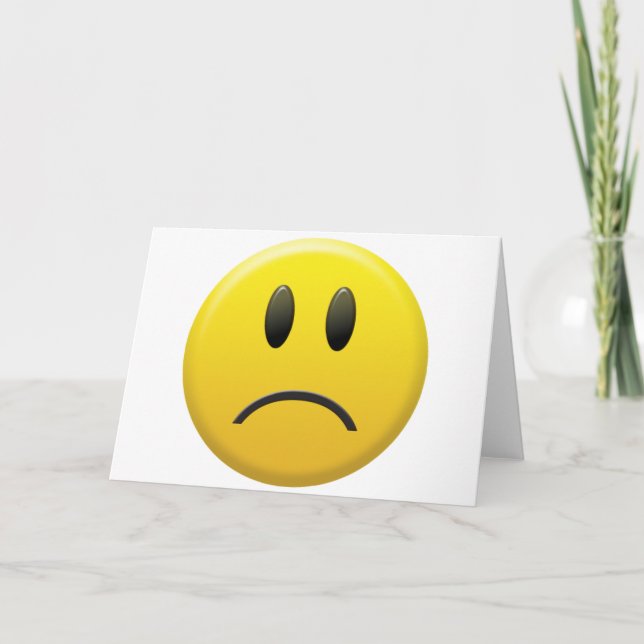 Carte Triste visage (Devant)