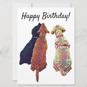 Carte Trois amigos I Plat Birthday Card