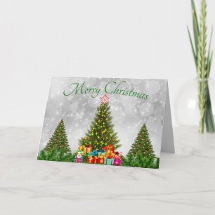 Carte Trois arbres de Noël