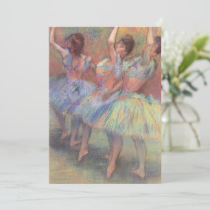 Carte Trois Danseuses d'Edgar Degas, Art de ballet vinta