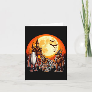 Carte Trois Halloween Bigfoots Horror Boo Ghost Witch Mu