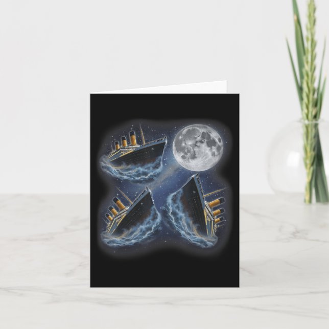 Carte Trois Rms Titanic Moon 3 Hurler À Moon Funny Wei (Devant)