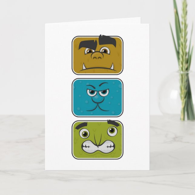 Carte Trois visages monstres (Devant)